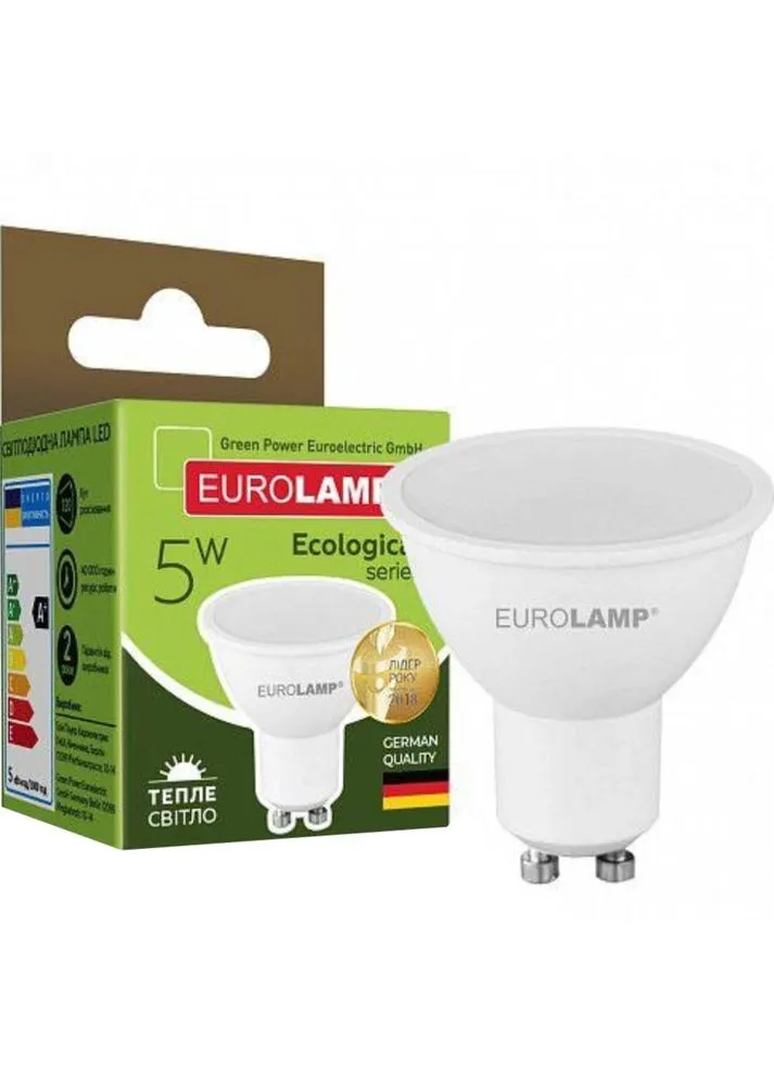 Світлодіодна лампа ECO серія P 5W 3000K (LED-SMD-05103(P)) Eurolamp (323239617)