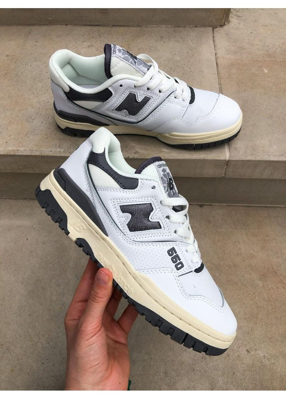 КРОССОВКИ ЖЕНСКИЕ NEW BALANCE 550 AIME LEON DORE WHITE NAVY НЬЮ БЕЛАНС 550 No Brand белые демисезоны (368861937)