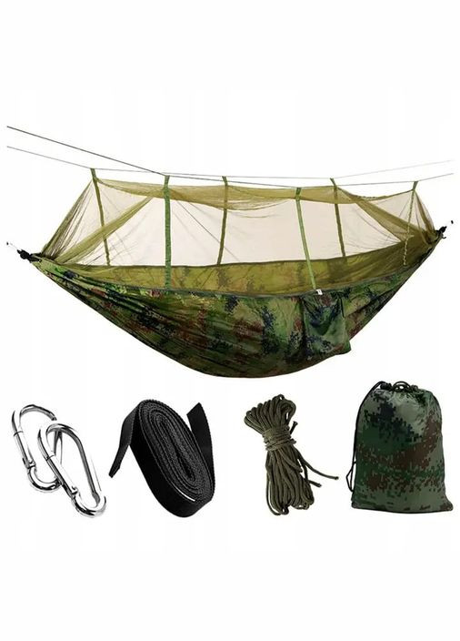 Туристический гамак с москитной сеткой Santiago Army 260x140см Lucky Day Shop (322858708)