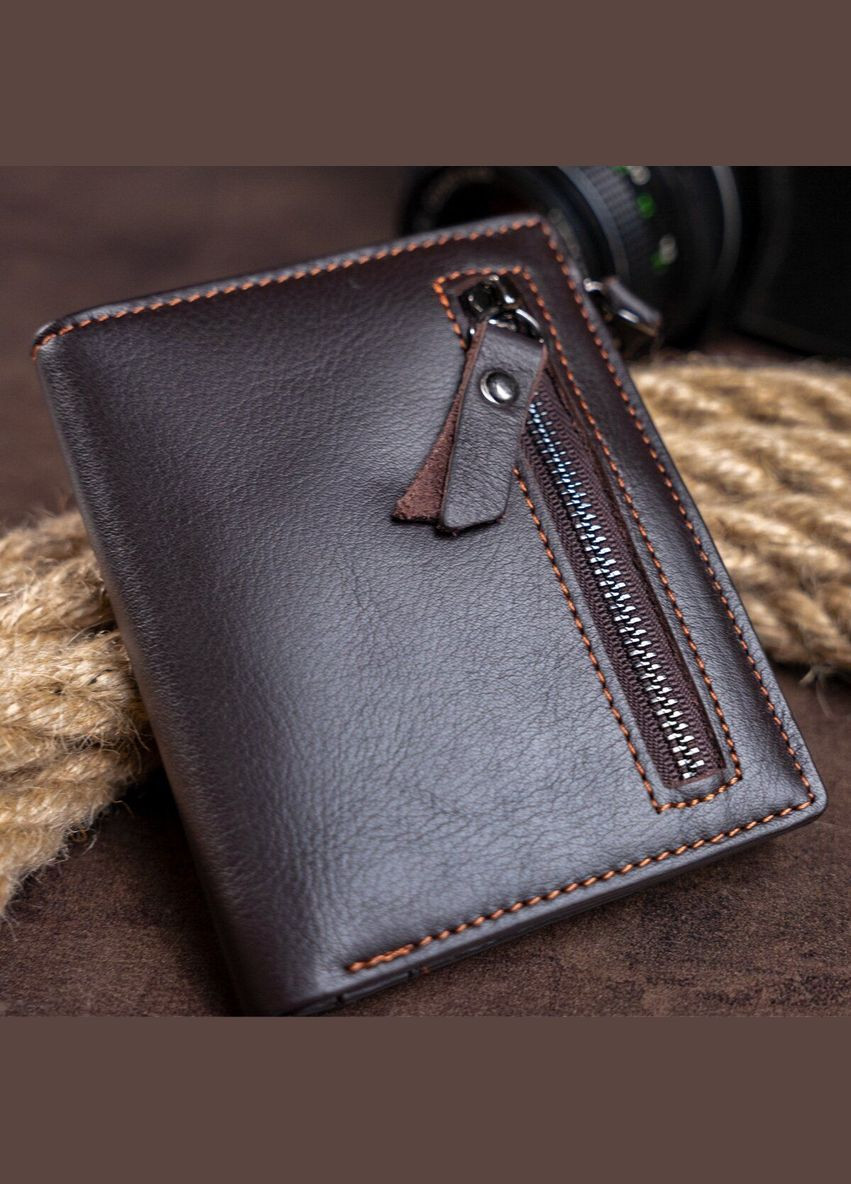 Кошелек мужской кожаный 14687 Коричневый Vintage (306882056)