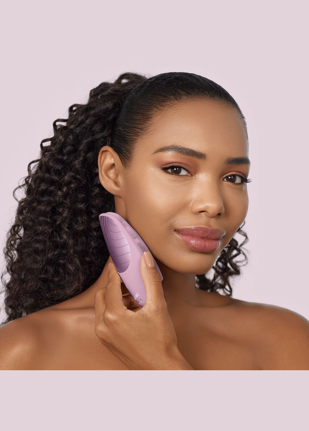 Електронна звукова термо щітка для обличчя Sonic Thermo Facial Brush 6в1 pink GESKE (341526229)