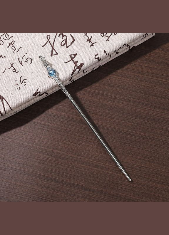 Традиционная китайская металлическая заколка для фиксации волос с камешком зеленого цвета No Brand (311222460)