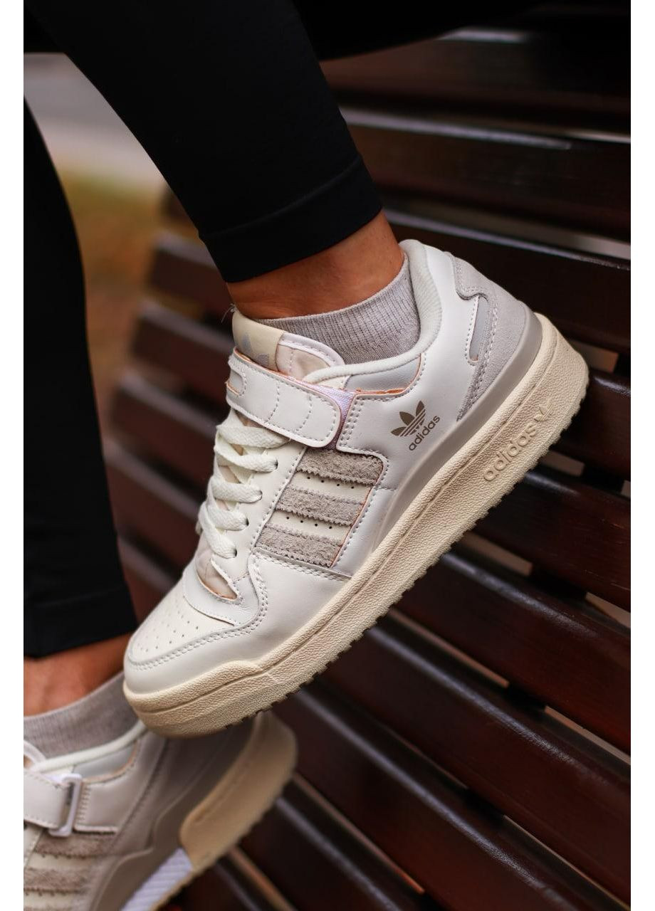 КРОСІВКИ ЖІНОЧІ ADIDAS FORUM BEIGE АДІДАС ФОРУМ No Brand бежеві демісезони (367168390)