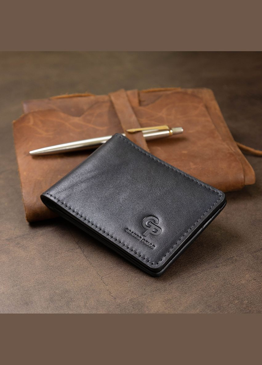 Шкіряний чоловічий затиск для грошей 11544 Grande Pelle (331907165)