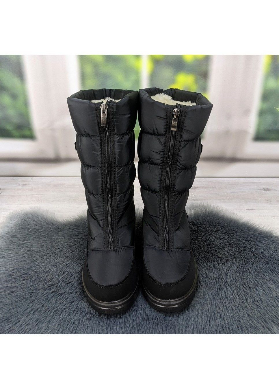 Чоботи дутіки зимові жіночі середньї висоти Progress (302654150)