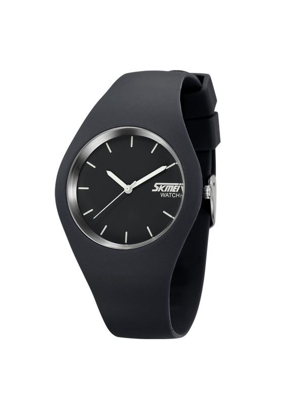 Годинник сірі кварцові для чоловіків і жінок спортивні водонепроникні каучукові 50 м ProDobro (367265389)