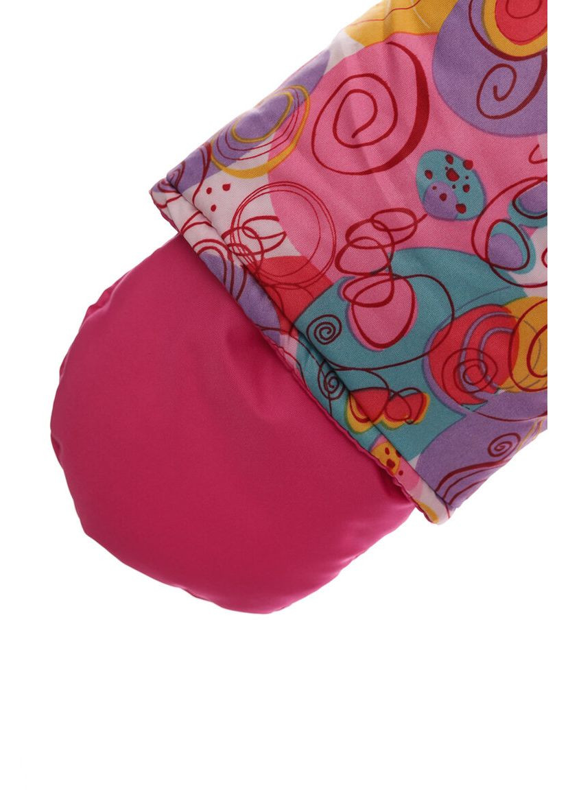 Розовый зимний комбинезон на синтепоне для девочки галактика ноль подстежка белый с черным мех розовый 86 см (51511) BABYKROHA