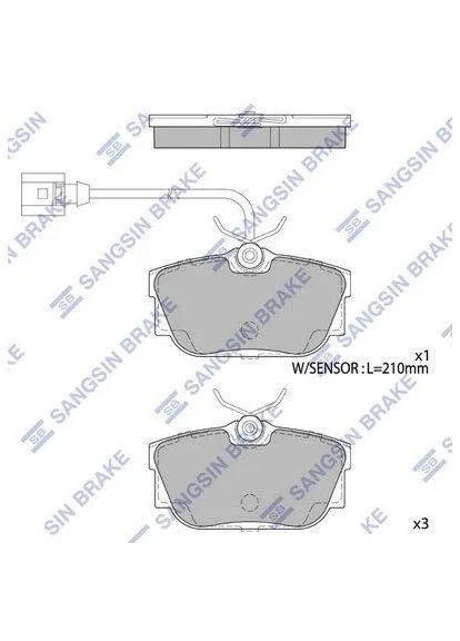 Колодки тормозные задние VW Transporter IV (70XA) (-03) HI-Q (386285196)