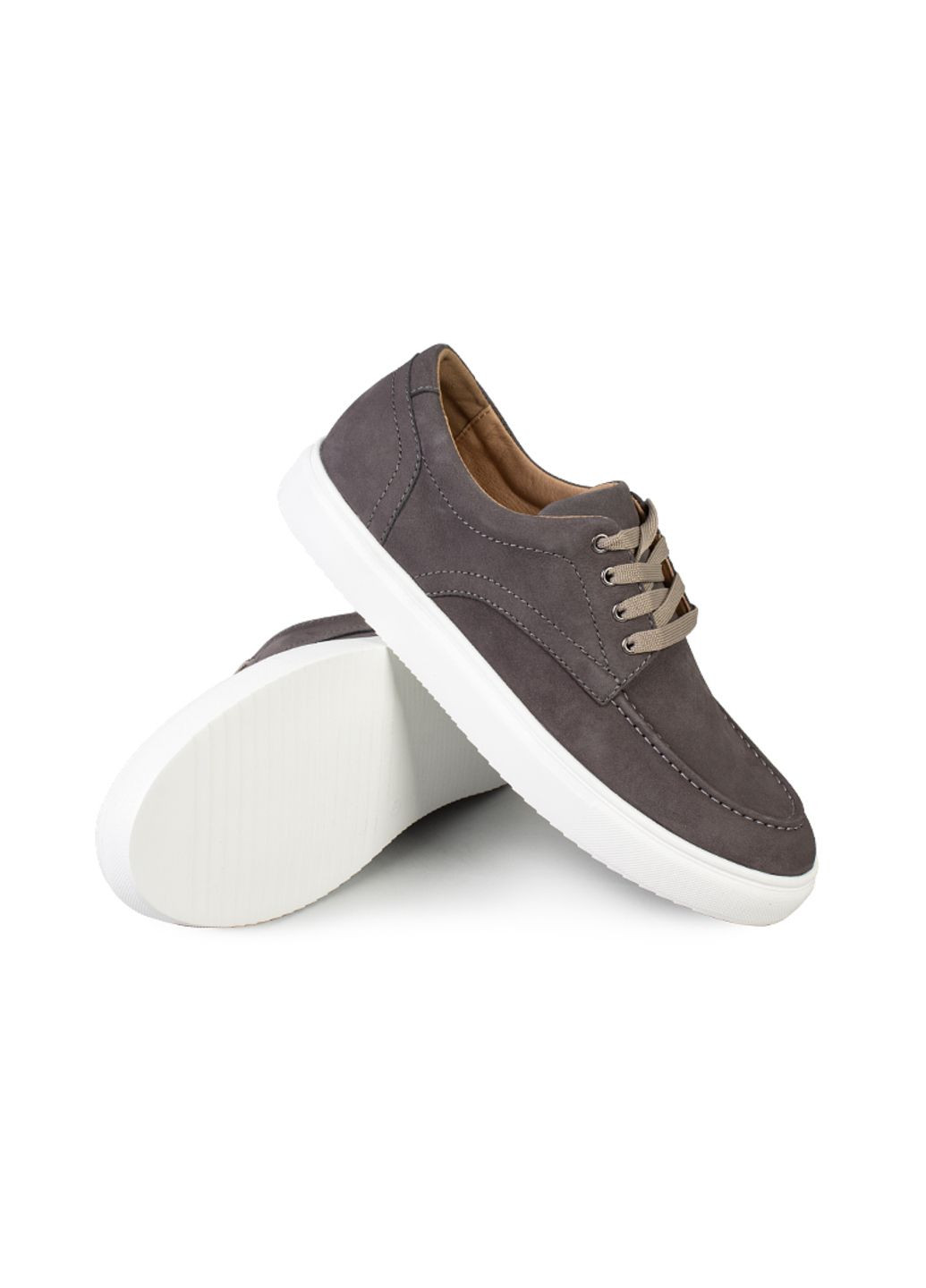 Серые кеды мужские бренда 9200464_(1) ModaMilano