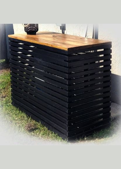 Камуфляжна тумба кондиціонера з дерева Кахамарка венге-сієна (КТК-00061205) No Brand (328414414)