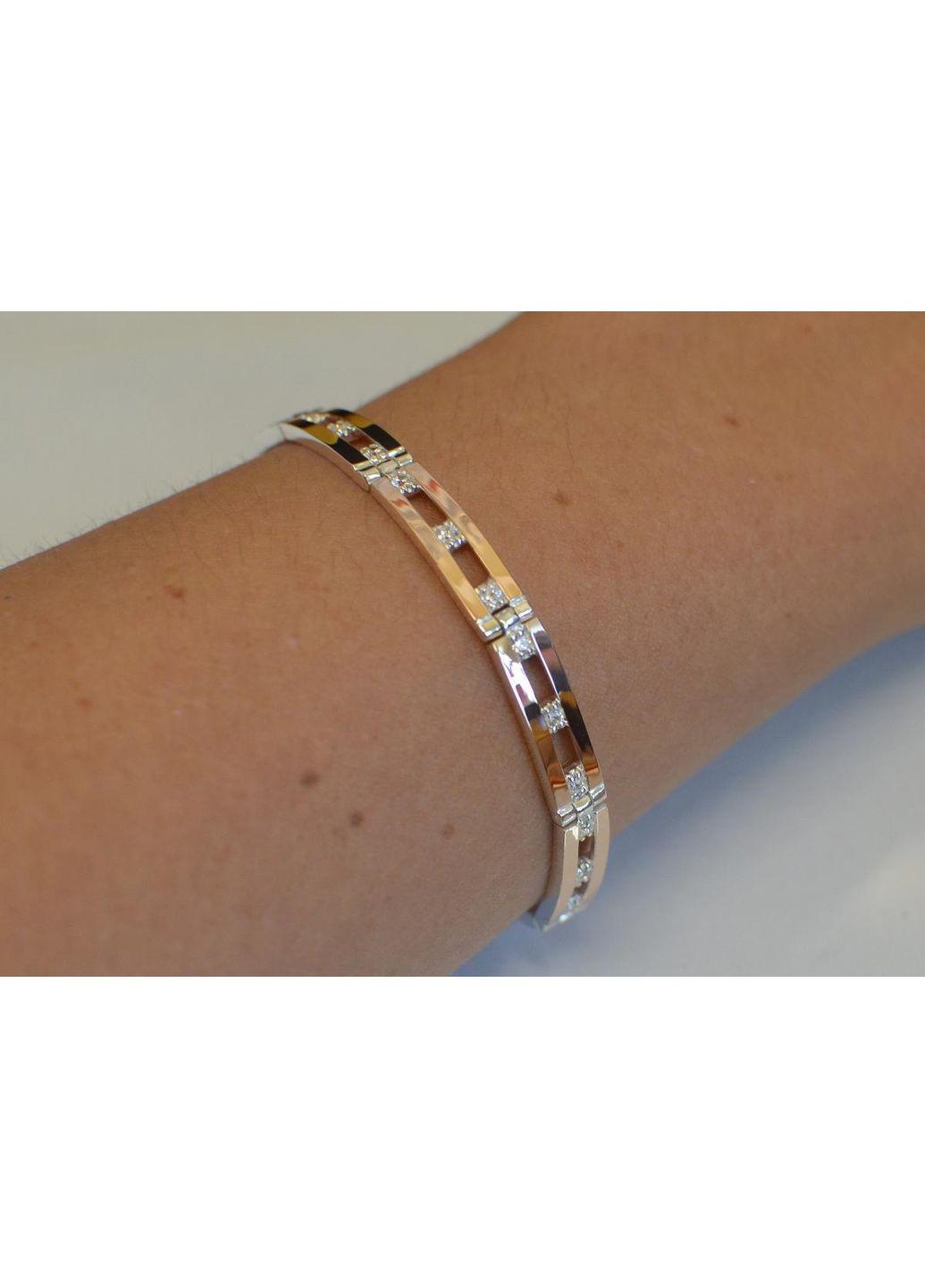 Срібний браслет з золотими вставками Silver Style (367112011)