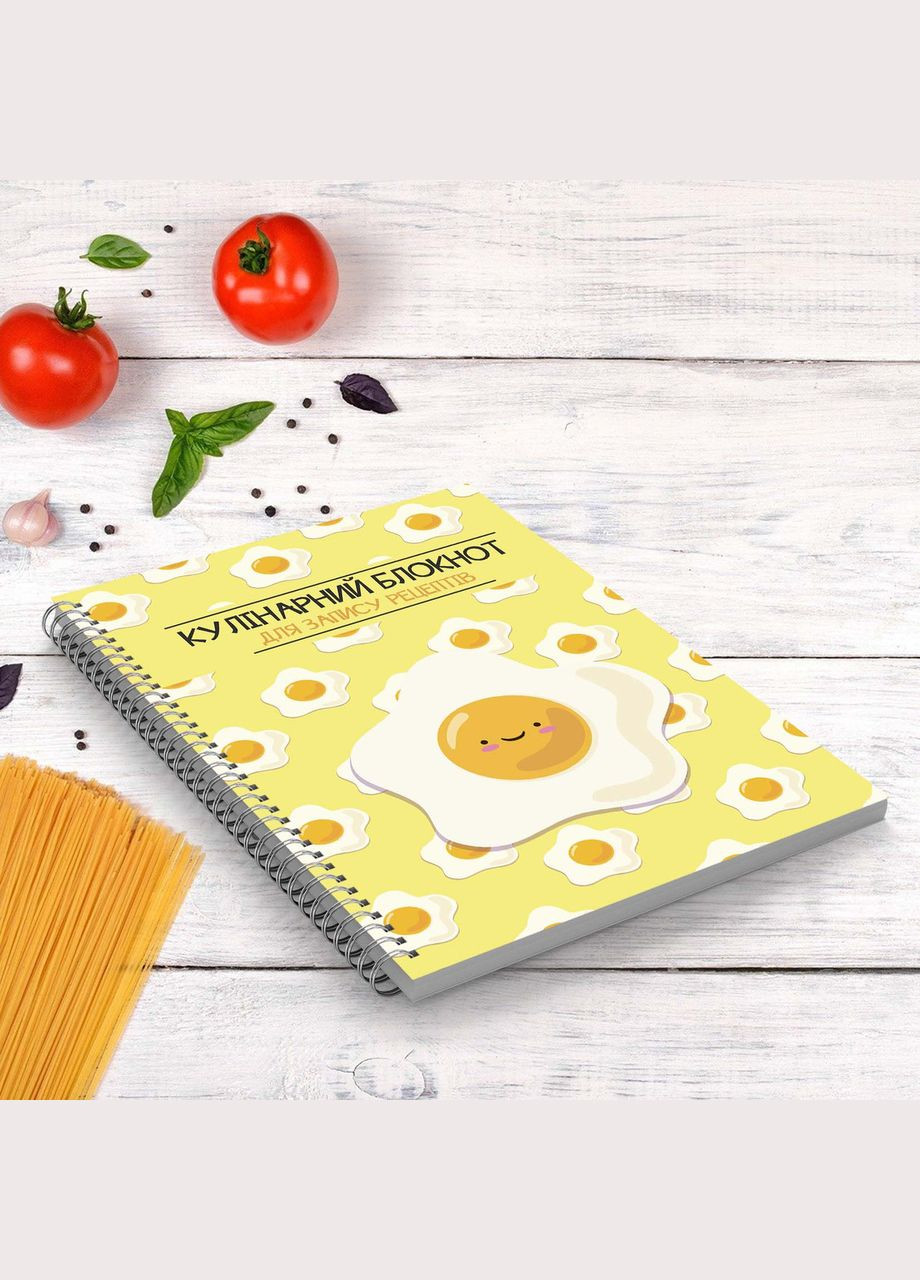 Кулинарный блокнот для записи рецептов "Яичница" на спирали Кавун блокнот для запису (316116195)