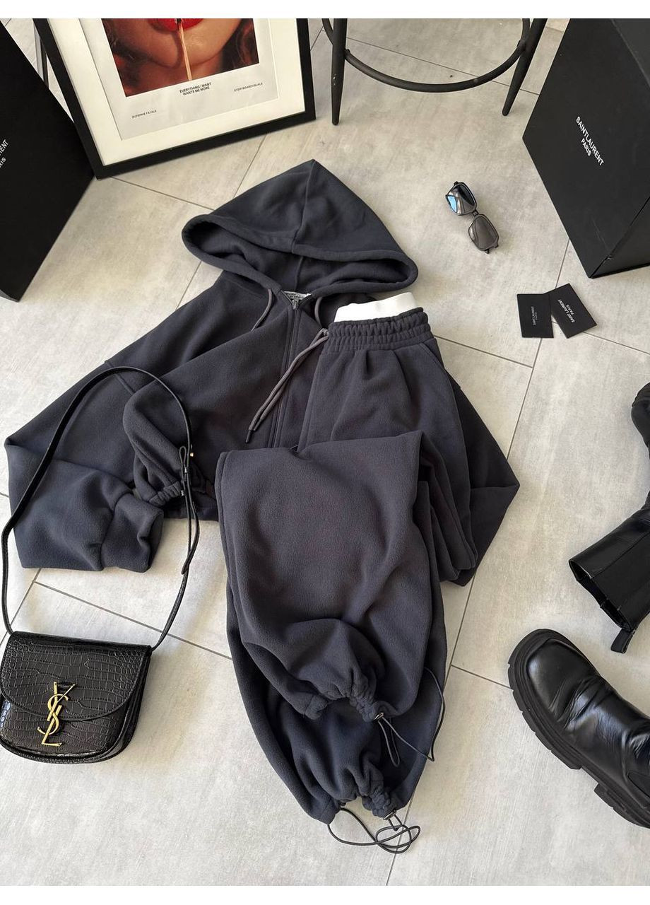 Теплый флисовый костюм – оверсайз комфорт на каждый день. No Brand (370032408)