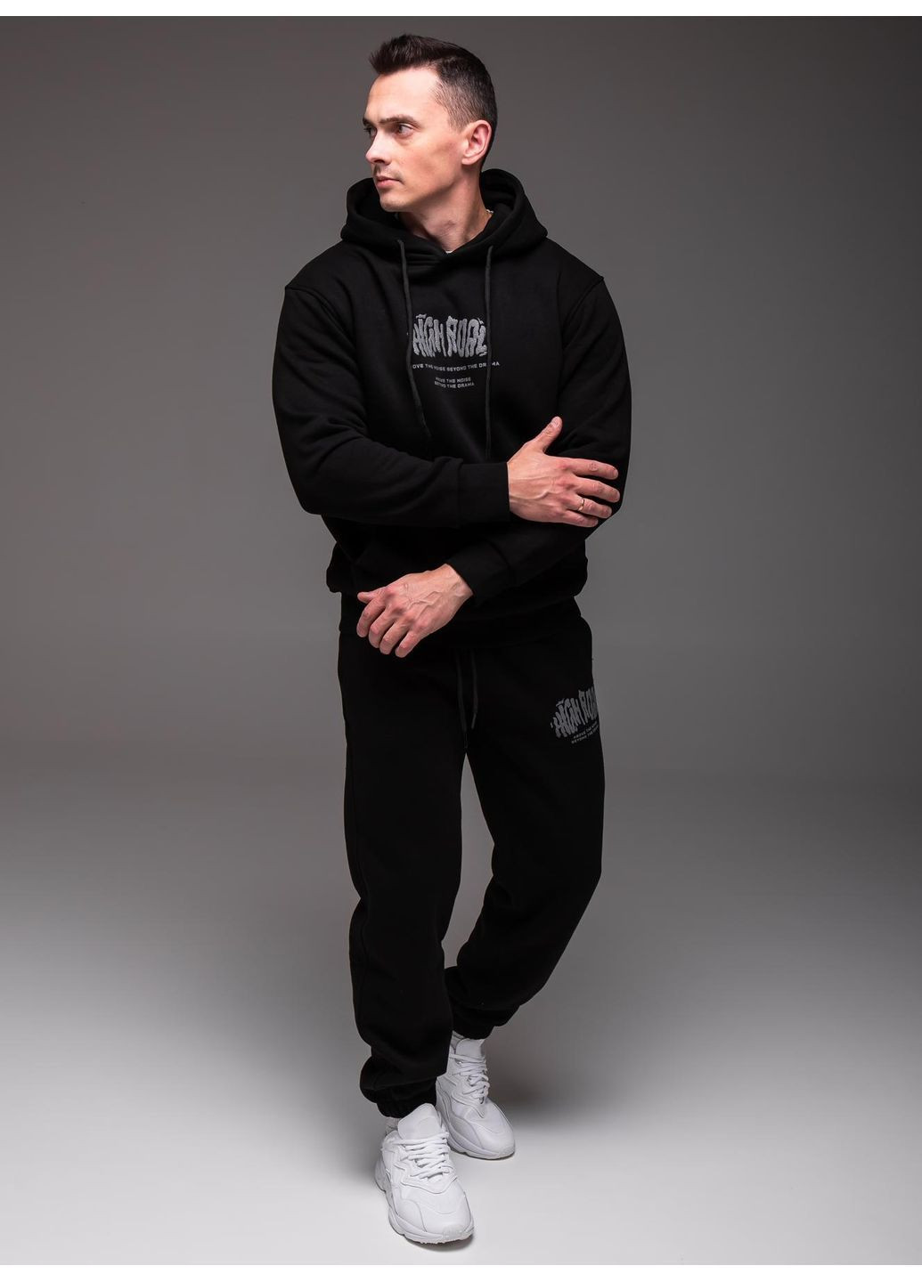 Спортивний костюм чоловічий утеплений на флісі No Brand (366241774)