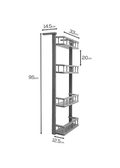 Полка на холодильник из дерева Эйвонмор сиена (ПХО-001505) No Brand (327850614)