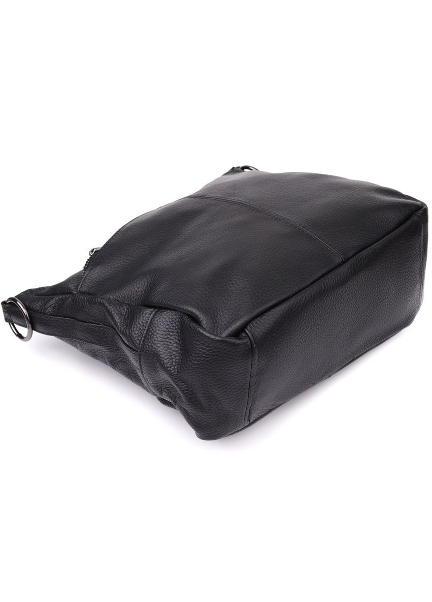 Практична жіноча сумка з двома ремінцями з натуральної шкіри 23053 Чорний Vintage (347580006)