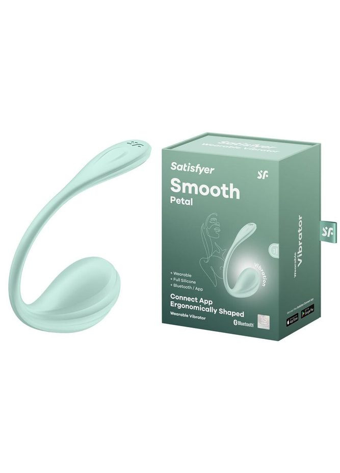 Смарт-віброяйце Smooth Petal Connect App Mint - CherryLove Satisfyer (332209423)