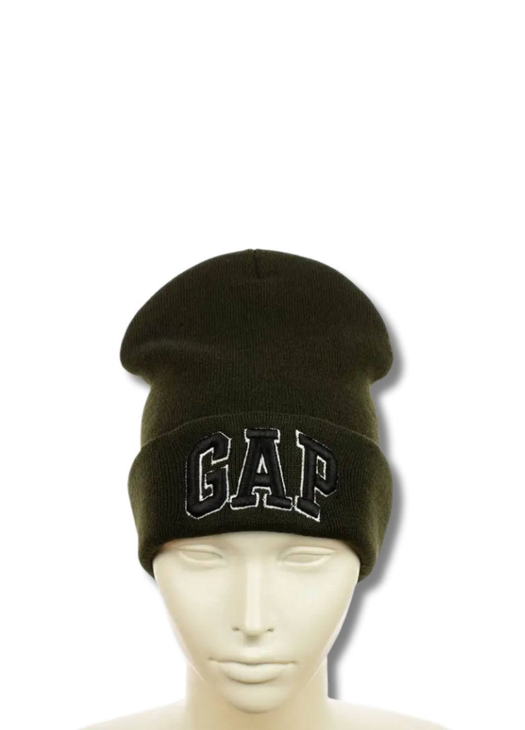 Шапка біні лонг з вишивкою GAP No Brand Шапка вишивкою (342058511)