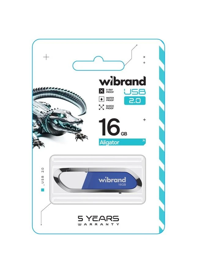 Флеш-драйв 16GB Aligator Blue (WI2.0/AL16U7U) Wibrand (323098815)
