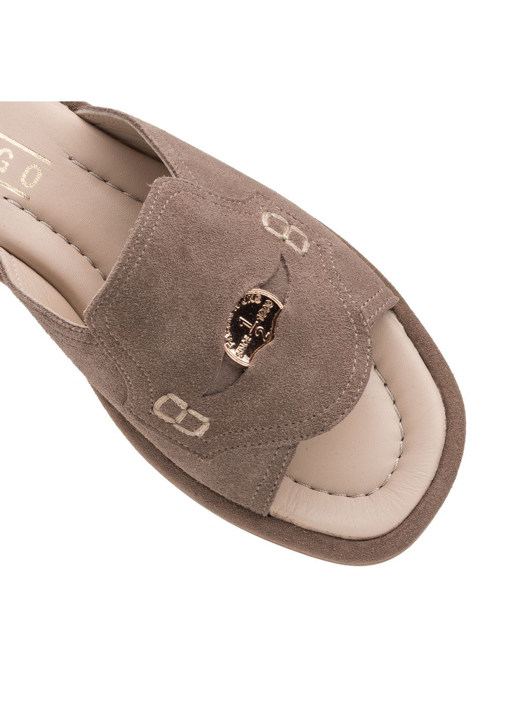 Коричневые шлепанцы (1589лzв) Marigo