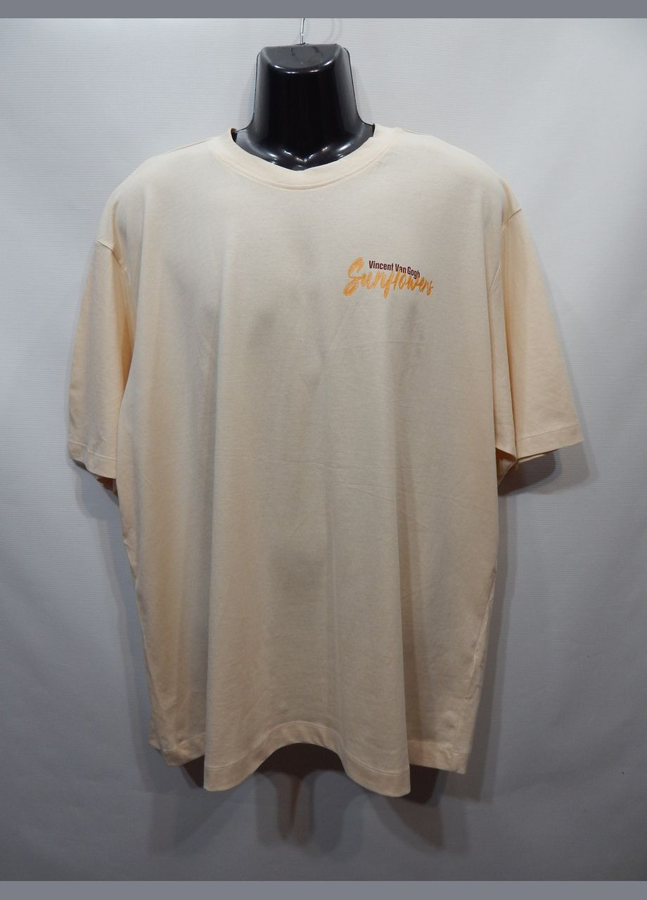 Бежева чоловічі футболки vincent van gogh оригінал р.56 065fmls (тільки у вказаному розмірі, тільки 1 шт) Primark