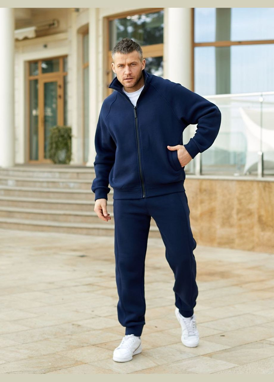 Чоловічий теплий спортивний костюм колір темно синій р.46/48 450751 New Trend (282926539)