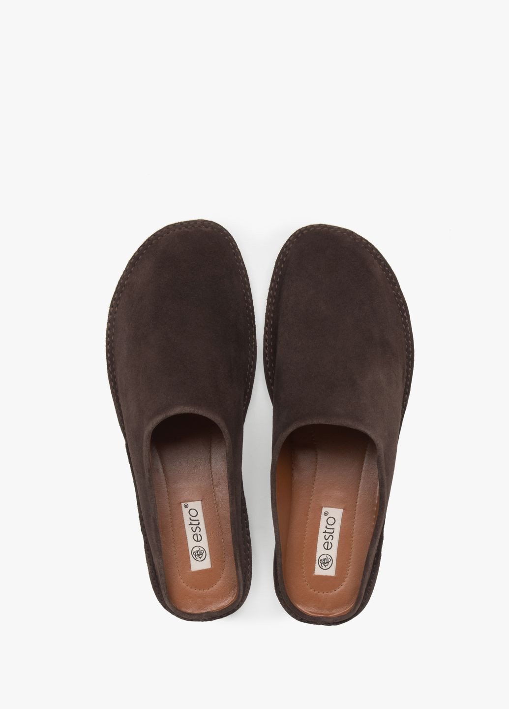 Коричневые мюли, цвет коричневый Estro