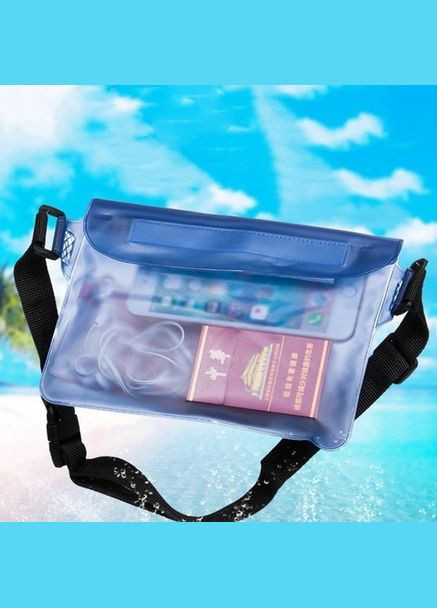 Водонепроникна синя сумка чохол для грошей телефону документів (R051483) Ibag (351587526)