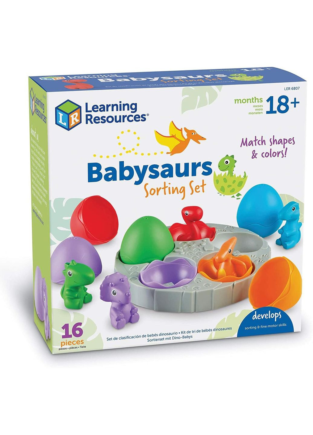 Набор сортировки «Маленькие динозавры» сортер Babysaurs динозаврики Learning Resources (338425994)
