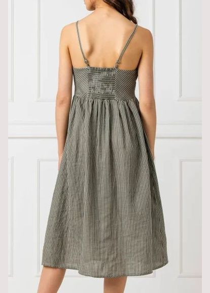 Оливкова (хакі) сукня літо,хакі в смужку, NA-KD