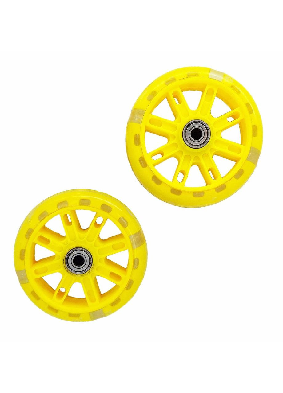 Колеса для дитячого велосипеда / самоката 11 см жовтий (G0000994) No Brand (355802628)