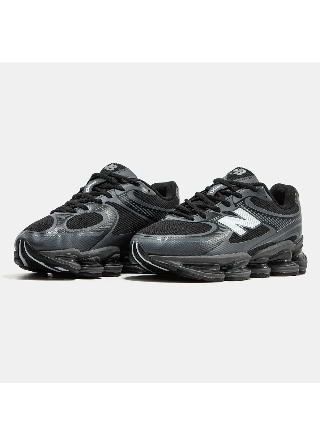 Черные демисезонные кроссовки мужские new balance 2000 black grey | нью беланс 2000 черные серые No Brand