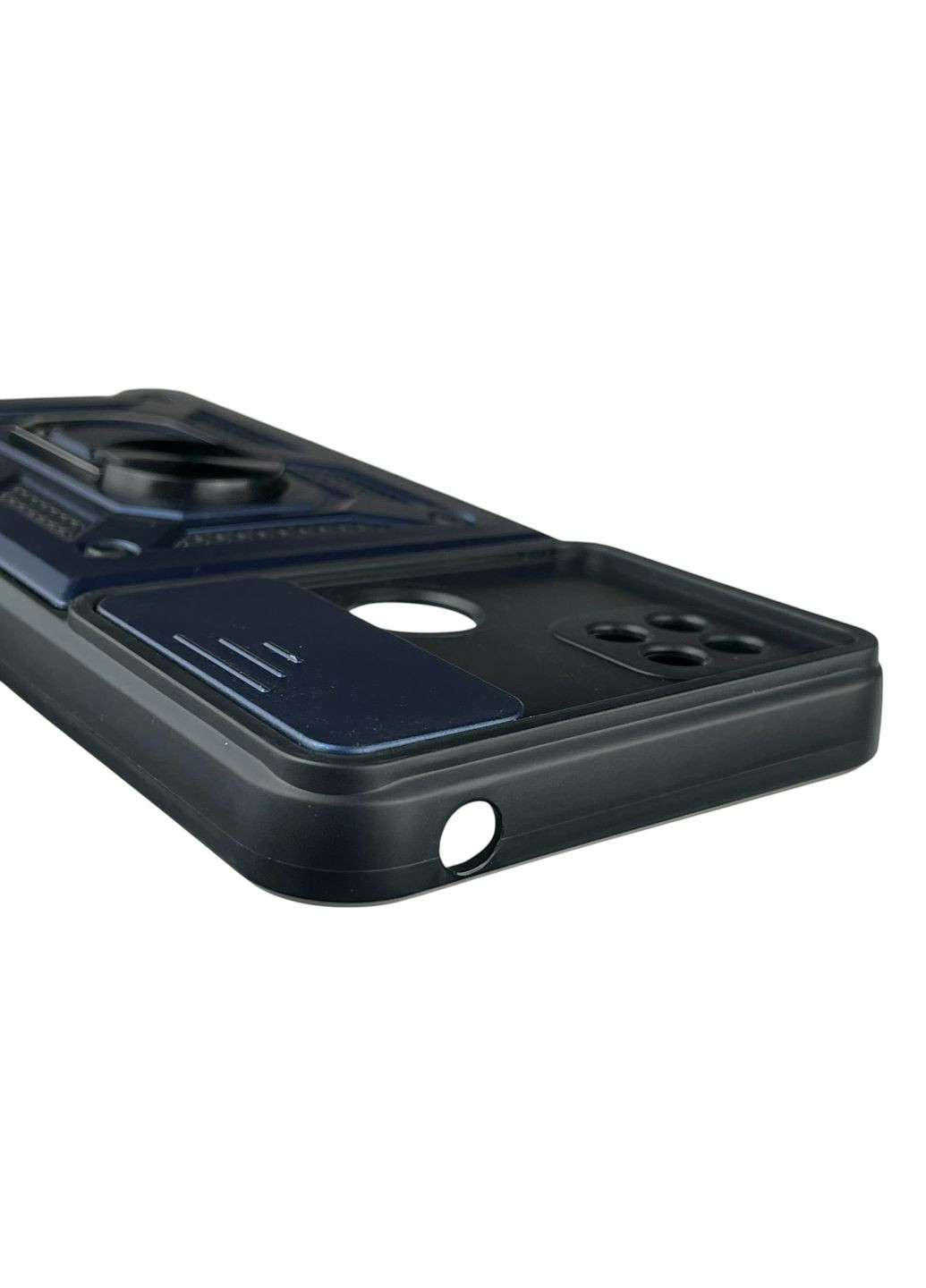 Чохол для Redmi 10A броньований з кільцем-тримачем підставкою зі шторкою на сяомі редмі 10а темно-синій rg1 Xiaomi (366228443)