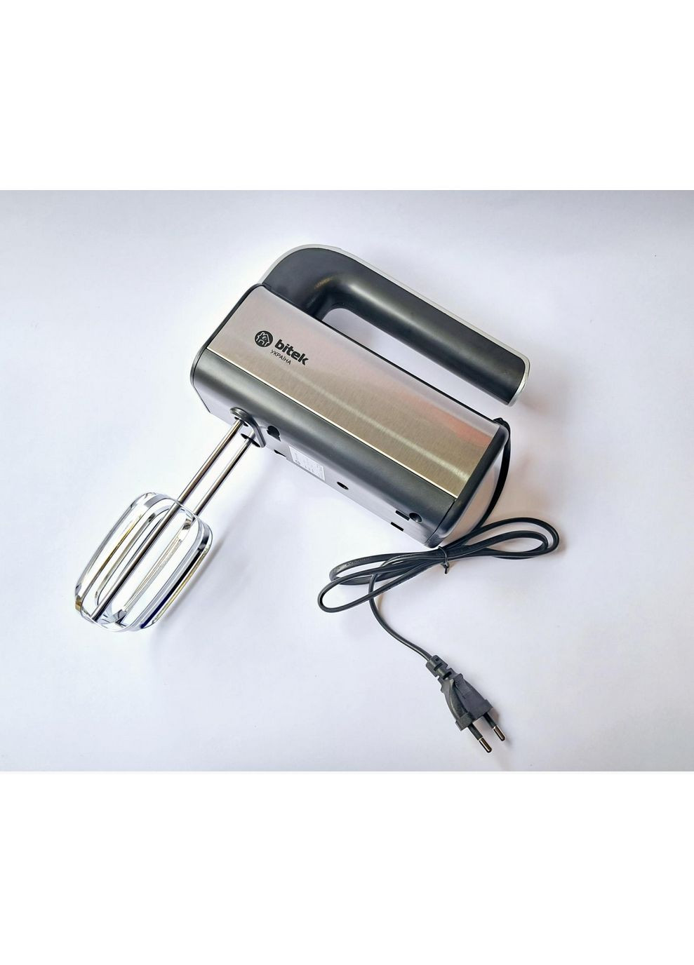 Миксер ручной из нержавейки Bitek BT-6664 1600 Вт серый No Brand (326800921)