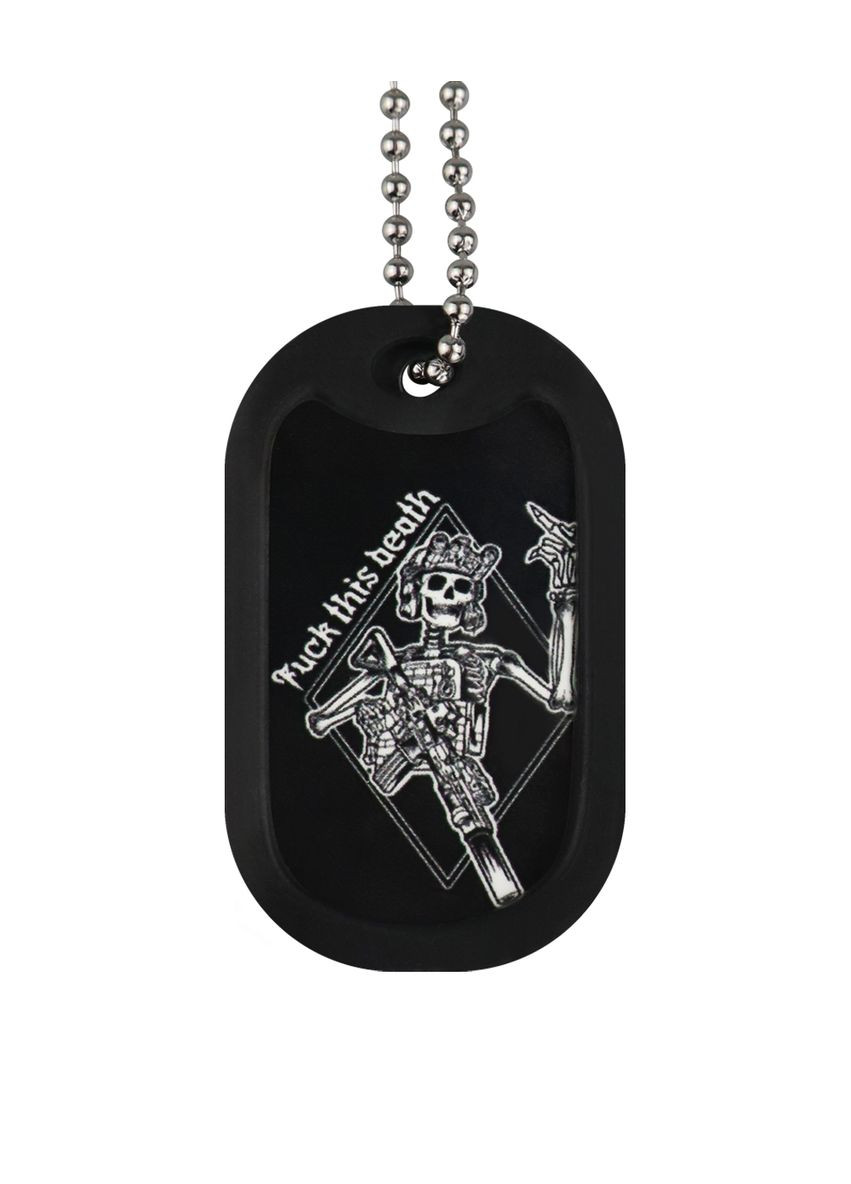 Жетон+ланцюжок+бампер чорна серія №08 із сталі двосторонній UF друк 4PROFI (324444839)