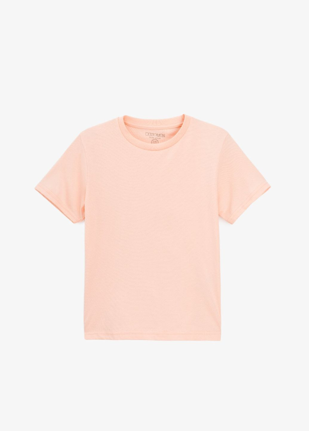 Персиковая летняя футболка однотонная унисекс 2254061 116 см персиковый shop (2000991016811) ALG