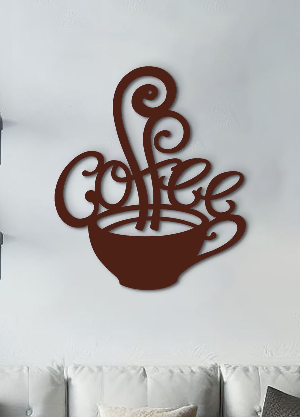 Сучасна картина на кухню, декоративне панно з дерева "Філіжанка кави", стиль мінімалізм 20х23 см Woodyard (291843103)