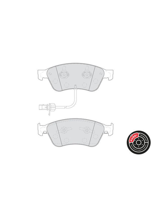Колодки тормозные дисковые ПЕРЕДН AUDI A6 C6 (4F2) 3.0 2004.04-2011.08 (FE FDB1832) Ferodo (362607265)