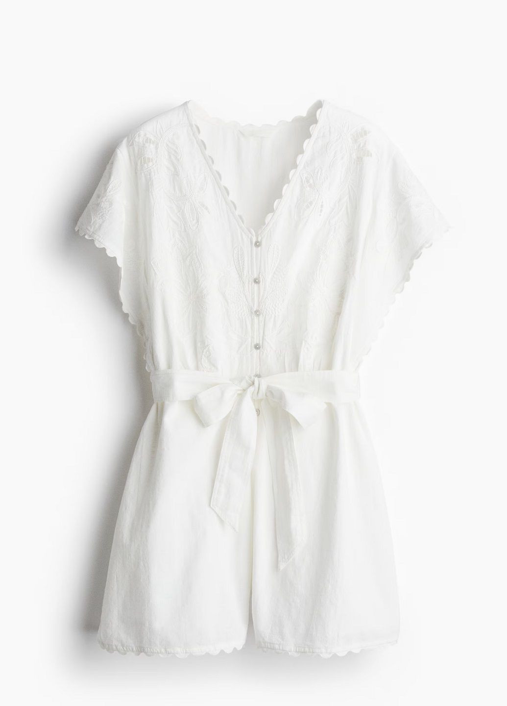 Комбинезон H&M цветочный белый