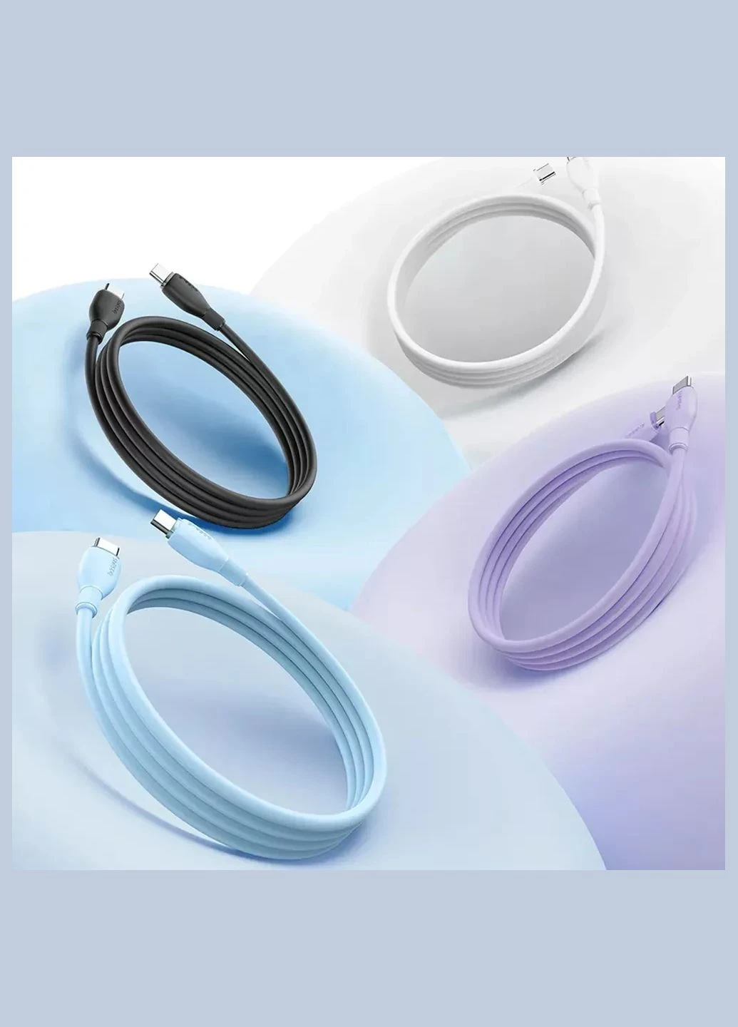 Кабель Pudding Series Fast Charging Cable Type-C to Type-C 100W 2m P10355702111-01 Black Baseus (305200403)