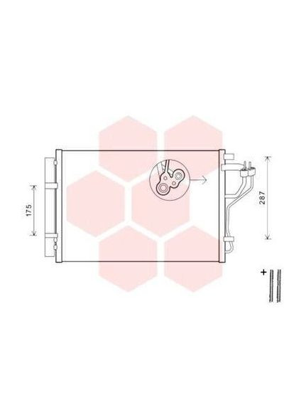 Радіатор кондиціонера Van Wezel (366133980)