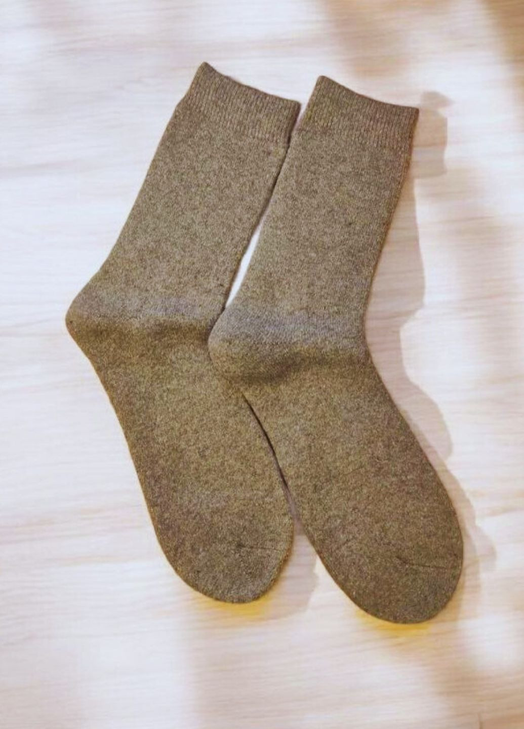 Бежеві чоловічі махрові вовняні шкарпетки warm and comfort (1973-01) (367089493)