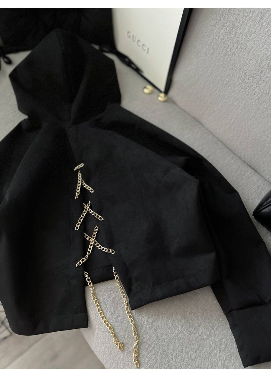 Стильна кофта з ланцюжком із замшу на дайвінгу – Розмірна сітка в описі Vione (367074672)