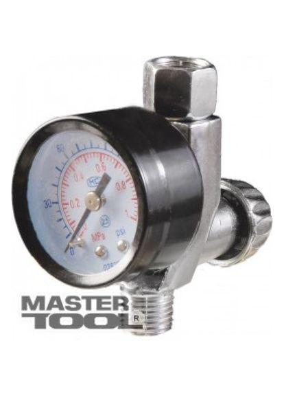 Редуктор GM с манометром для краскопульта 0-12 бар, мет., 1/4" (Арт.: 80-8919) Mastertool (317195698)