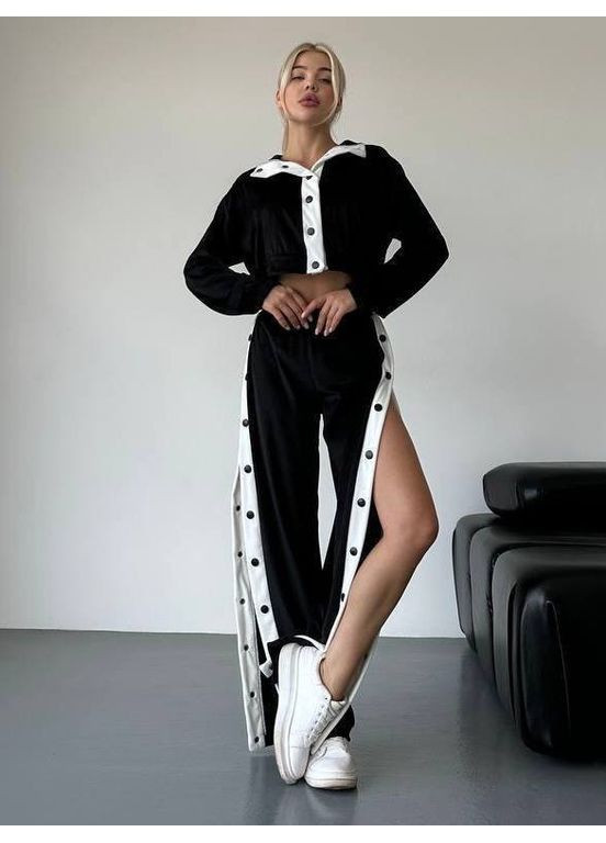 Жіночий плюшевий костюм із велюру на кнопках queensleep_7km 692 (350199244)