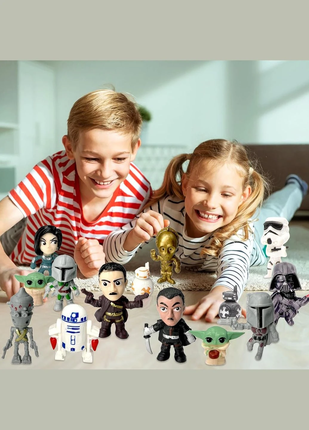 Набір ігрових фігурок Зоряні Війни Star Wars Дарт Вейдер Йода Мандалорець штурмовики 14 шт 3-4 см Shantou (296792907)
