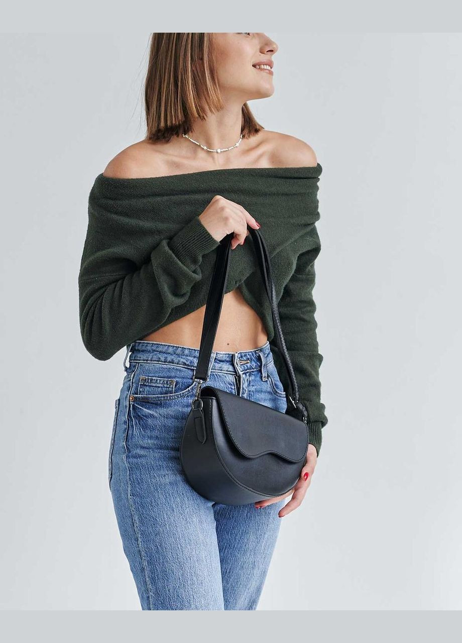 Женская черная сумка клатч на магните через плечо из экокожи «Джейн» WeLassie (298570049)