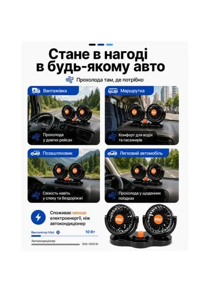 Вентилятор HX-T304-1 4" 24V 10W подвійний дві швидкості Vitol (388241574)