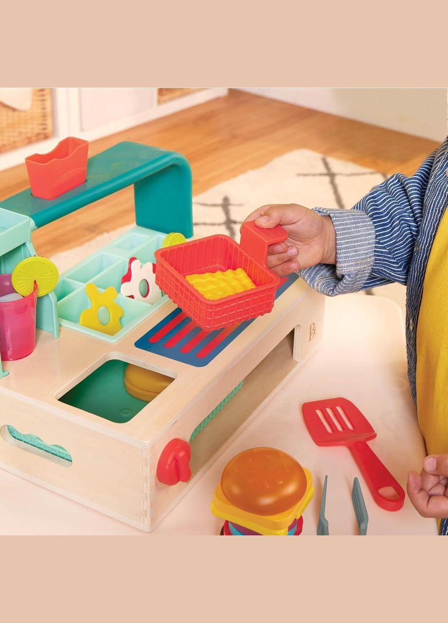Игровой набор Мини-повар – Собери бургер, B. toys Mini Chef Build-a-Burger Playset Battat (338425584)