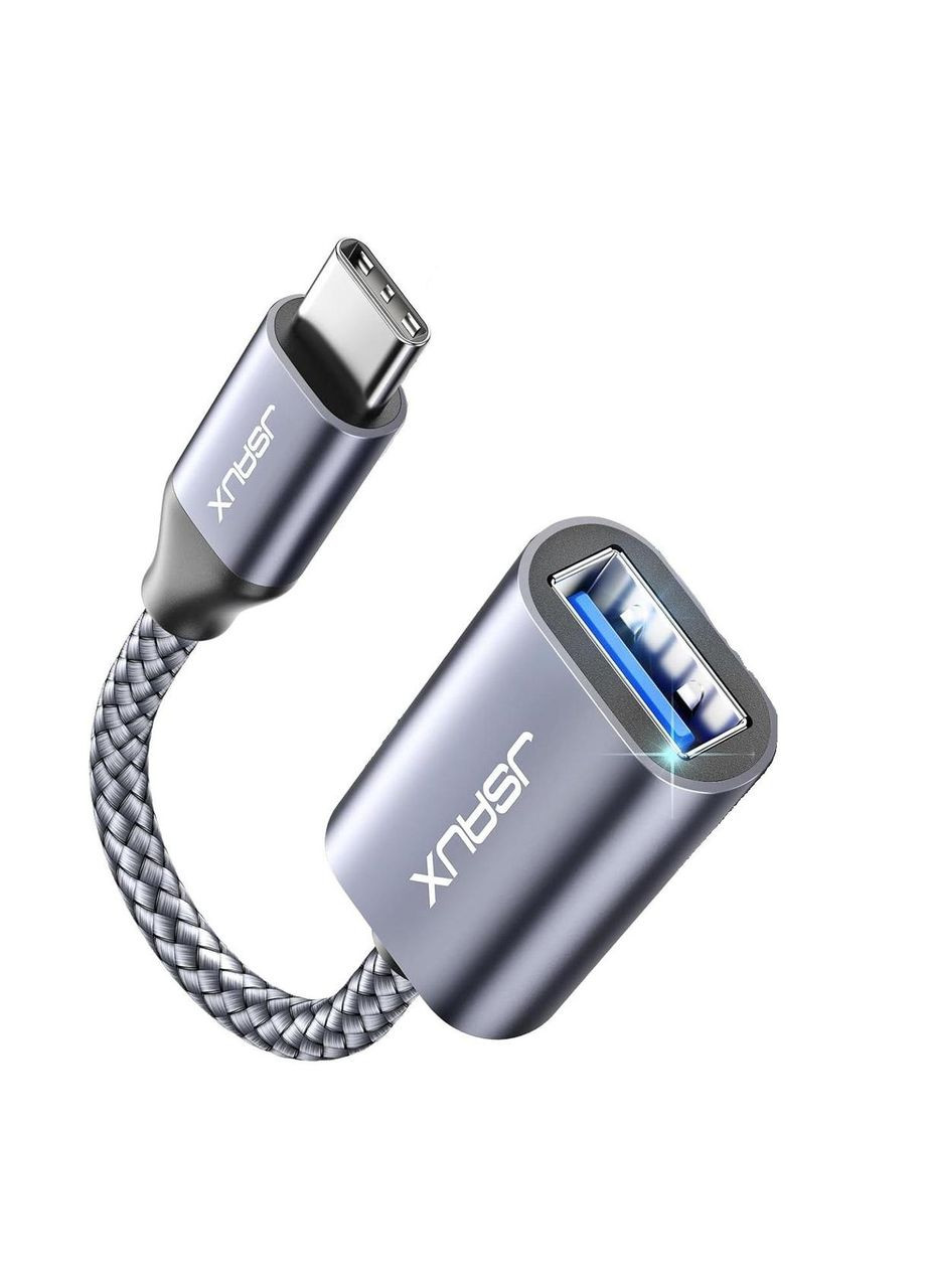 Адаптерпереходник USB C to USB 3.0 5Gbps 0.15м серый Jsaux (315696393)